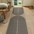 Lahome Modern Rainbow 2x8 Runner Rug, Washable Hallway Kitchen Runner Rugs with Rubber Backing Farmhouse Indoor Outdoor Carpet, Contemporary Non Slip Carpet for Entry Bedroom Porch
