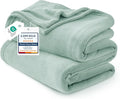 Bedsure GentleSoft Sage Green Fleece Blankets Queen Size - 280GSM Soft Lightweight Plush Cozy Blanket for Bed, Sofa, Couch, Travel, Camping