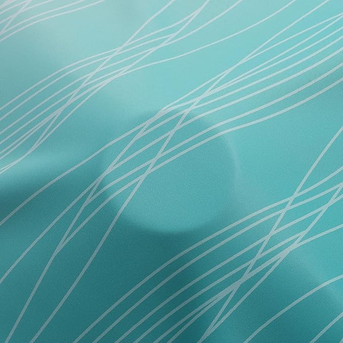 Estelar Textiler Teal and Greyish White Room Darkening Blackout Curtains 84 Inches Long for Living Room, Thermal Insulated Ombre Light Blocking Grommet Blackout Drapes for Bedroom, 42Wx84L, 2 Panels