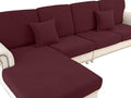 Couch Cushion Cover Seat Cushion Cover Stretch Armchair Cover Separate Sectional Sofa Slipcovers Furniture Protector(1 Piece for Seat or Sofa Backrest, Burgundy)