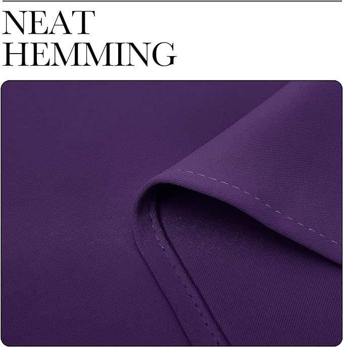 NICETOWN Kitchen Curtains Blackout Drapes & Curtains, Energy Smart Window Treatment Curtain Panels for Bedroom (Royal Purple, 34 in x 45 in (W x L), Set of 2)