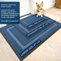 OLANLY Front Door Mat Indoor Outdoor Entrance, Waterproof All-Season, All-Weather Doormat, Sturdy Natural Rubber, Fade Resistant, Low Profile, Easy Clean Patio Porch Entryway Mat, 47x32, Light Blue