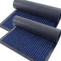 OLANLY Front Door Mat Indoor Outdoor Entrance, 2-Pack 59 x 34 Inch, Waterproof Heavy Duty Doormat, Fade Resistant, Low Profile, Easy Clean Patio Porch Welcome Floor Mats for Entry, Blue