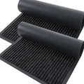 OLANLY Front Door Mat Indoor Outdoor Entrance, 2-Pack 59 x 34 Inch, Waterproof Heavy Duty Doormat, Fade Resistant, Low Profile, Easy Clean Patio Porch Welcome Floor Mats for Entry, Off-Black