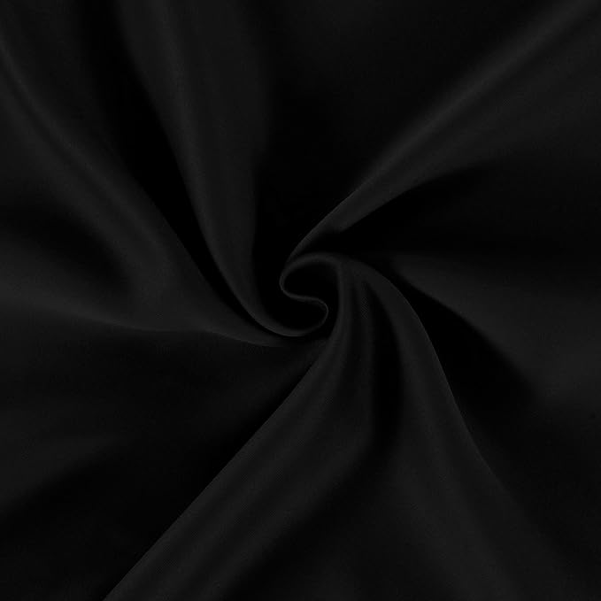 LEMOMO Black Thermal Blackout Curtains/42 x 84 Inch/Set of 2 Panels Room Darkening Curtains for Bedroom