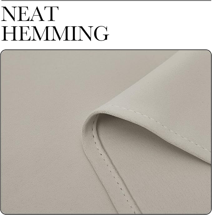 NICETOWN Blackout Curtains for Living Curtains, Room Darkening Window Curtain Panels, Easy-Care Solid Thermal Insulated Draperies/Drapes for Daughter Room (Natural, 2 Panels, 29 by 30)