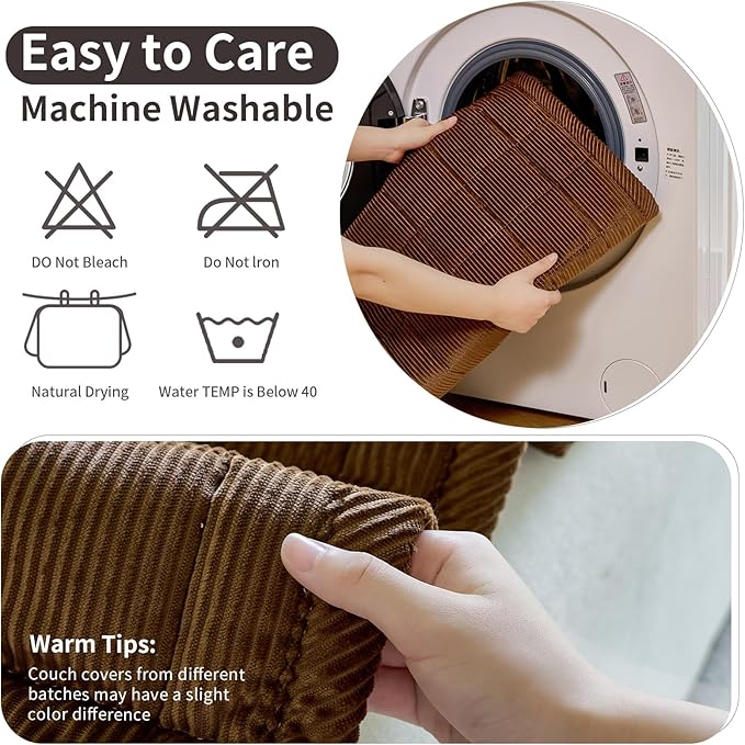 Couch Covers for Dogs Washable, Non Slip Couch Covers for Loveseat Sofa Pet Friendly, Soft Fuzzy Sofa Covers for Pet, Dog Couch Cover Furniture Protector(1PC,Dark Brown,27.6"x27.6")