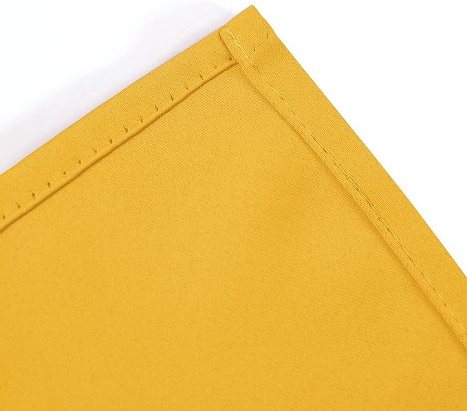 LEMOMO Yellow Thermal Blackout Curtains/52 x 95 Inch/Set of 2 Panels Room Darkening Curtains