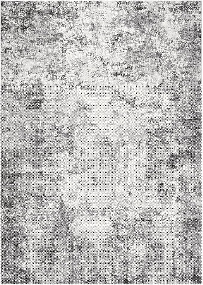 UERMEI 7x9 Area Rug Living Room Rugs - Washable Neutral Modern Abstract Soft Thin Large Rug Indoor Floor No Slip Rug Carpet for Bedroom Under Dining Table Home Office Decor - Grey