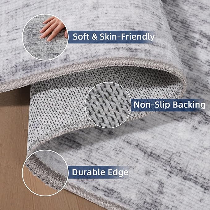 3x8 Runner Rug Non Slip Washable Rugs for Hallways, Abstract 8ft Kitchen Runners Rug for Entryway,Stain Resistant Rug Runner，Ultra-Thin Kitchen Mats for Living Room Bedroom