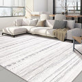 Nakagishi 10x12 Area Rug Living Room: Washable Boho Large Neutral Soft Farmhouse Modern Rugs Stain Resistant Moroccan Non-Slip Indoor Floor Carpet for Bedroom Nursery Kids Playroom Office- Gray