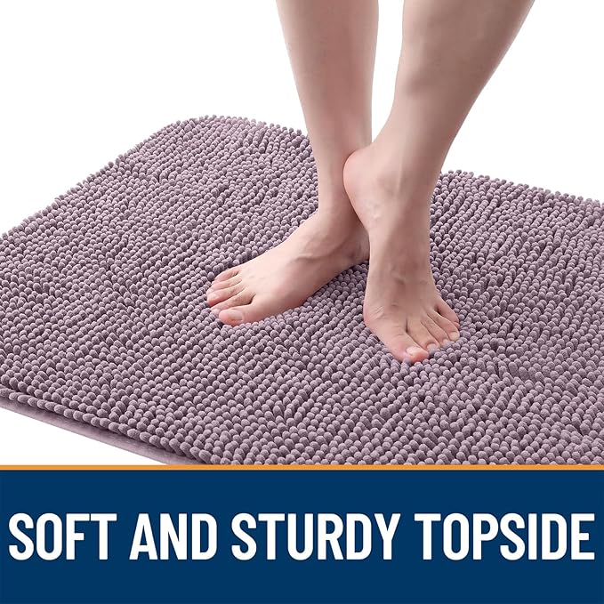 OLANLY Dog Door Mat for Muddy Paws 70x46, Absorbs Moisture and Dirt, Absorbent Non-Slip Washable Doormat, Quick Dry Chenille Mud Mat for Dogs, Entry Indoor Entryway Carpet for Inside Floor, Deep Plum
