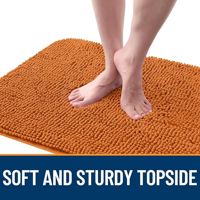 OLANLY Dog Door Mat for Muddy Paws 47x24, Absorbs Moisture and Dirt, Absorbent Non-Slip Washable Doormat, Quick Dry Chenille Mud Mat for Dogs, Entry Indoor Entryway Carpet for Inside Floor, Clay