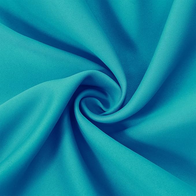 LEMOMO Blackout Curtains 66 x 95 inch/Teal Curtains Set of 2 Panels/Thermal Insulated Room Darkening Bedroom Curtains
