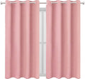 LEMOMO Pink Thermal Blackout Curtains/52 x 54 Inch/Set of 2 Panels Room Darkening Curtains for Bedroom