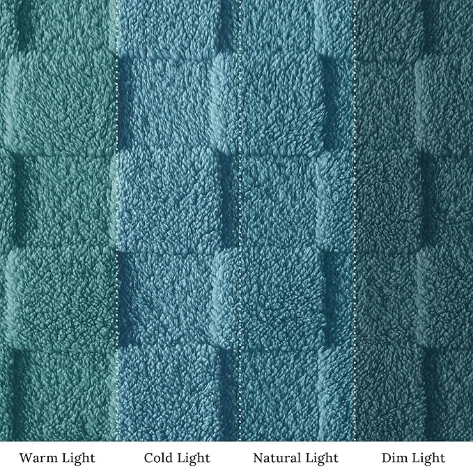 Exclusivo Mezcla King Size Flannel Fleece Blanket, Super Soft and Warm Lightweight Checkered Pattern Blanket for All Seasons, 90x104 Inches, Slate Blue