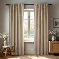 Deconovo Blackout Curtains, Thermal Insulated, W42 x L95 2 Panels, Back Tab, Machine Washable, Room-Darkening Drapes for Bedroom/Living Room Khaki