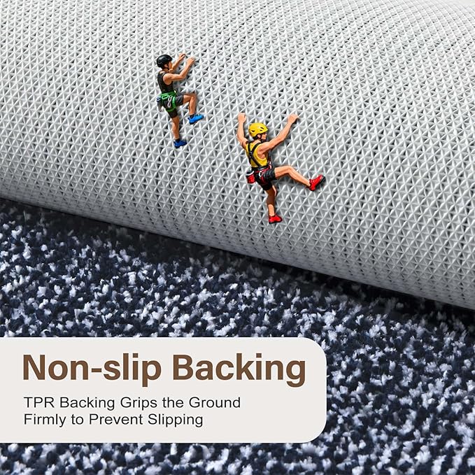 48x24 Long Bathroom Rugs Washable Non Slip, Dark Blue Bath Mat for Bathroom Floor Tub, Soft Absorbent Quick Dry Mats for Shower,Bathtub,Home Decor