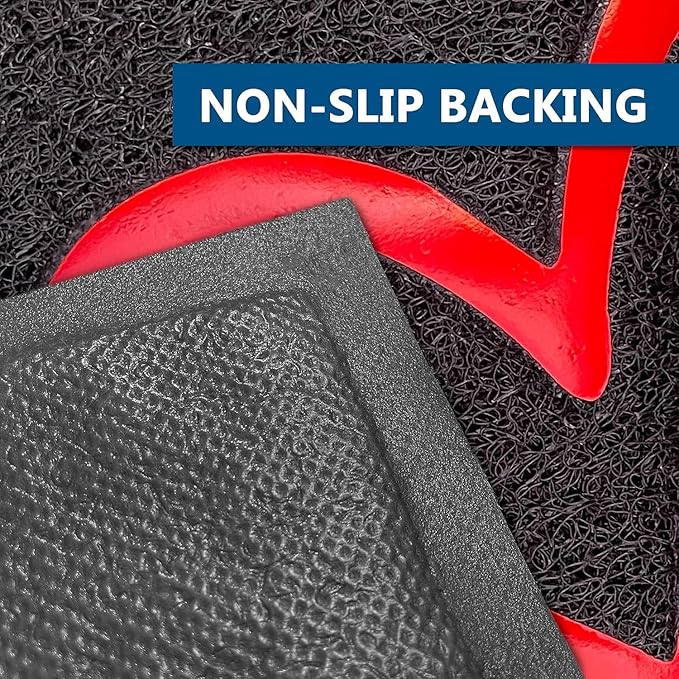 EARTHALL Door Mat Outside Inside Home Doormat, 32"x20", Durable Floor Mat Non Slip Mat Ultra Absorb Mud Easy Clean Front Doormat for Garage, Entryway, Patio, High Traffic Areas, Black