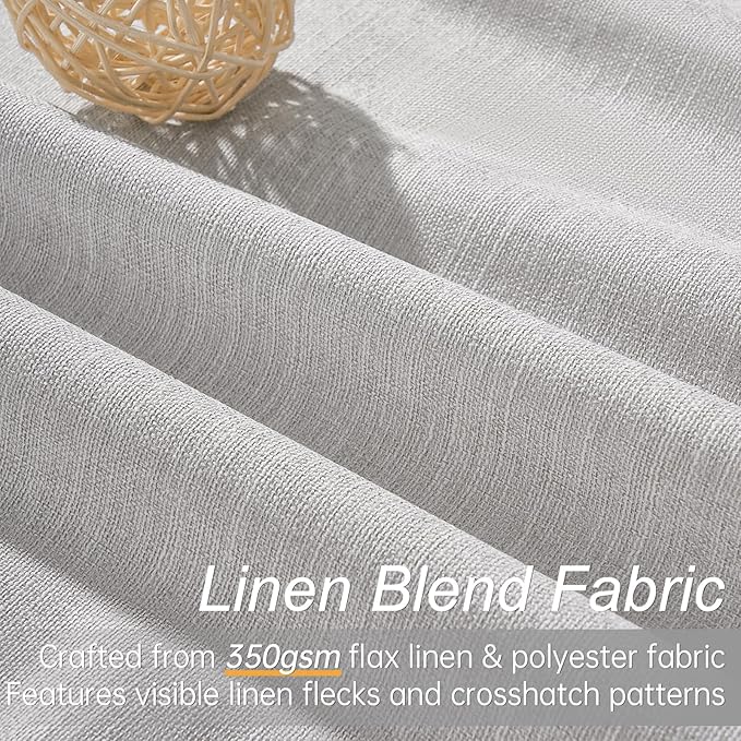 Topfinel 100% Blackout Curtains 96 Inches Long for Bedroom Heavy Thermal Modern Grey Curtains for Living Room Track System Window Treatments Room Darkening Drapes 8 Ft (40Wx96L 2 Panels)