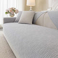 Soft Waterproof Chenille Cover Washable, Non Slip Sectional Sofa Covers for 3 Cushion Couch Sofa L Sharped Sofa Slipcover for Pets, Furniture Protector (1 PCS 36"x82" Light Grey)