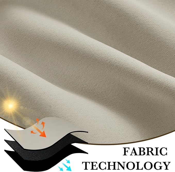 RYB HOME 100% Blackout Short Curtains for Small Window, Thermal Insulated Total Room Darkening Noise Reducing Curtains for Basement Bathroom RV Cars, 29 inches Wide by 24 inches Long, Natural