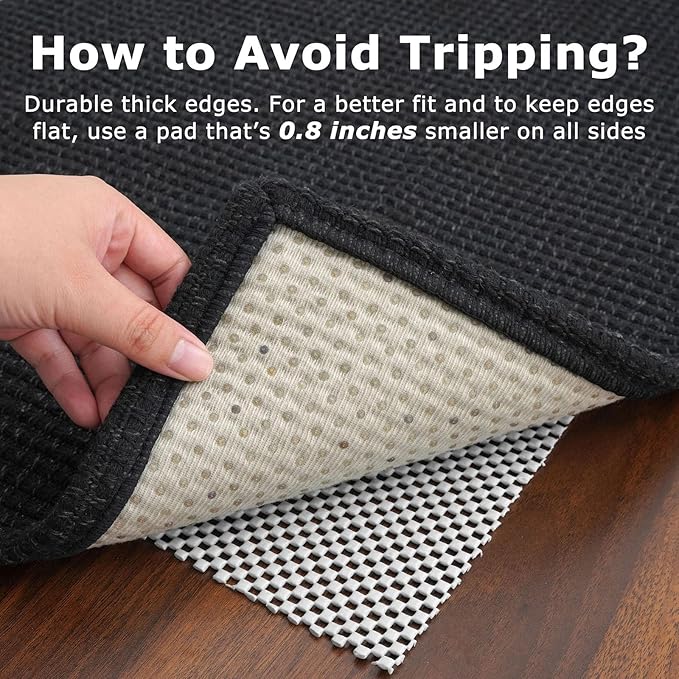 KOZYFLY Indoor Door Mat 2x3 ft Small Area Rugs Washable Front Door Mat Non Slip Rubber Backed Entryway Rug Cotton Entrance Doormat for Front Porch Bathroom Kitchen Bedroom, Black/Dark Grey