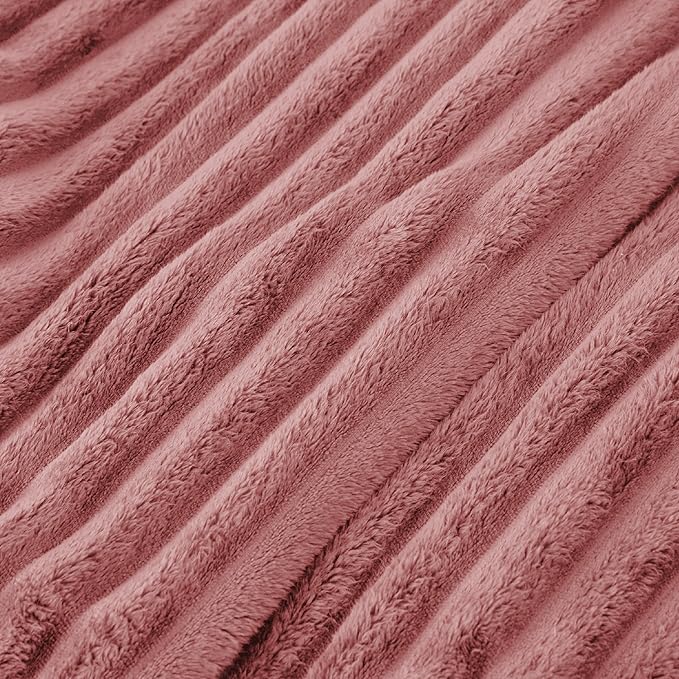 Bedsure GentleSoft Dusty Pink Fleece Blanket for Couch - Cozy Soft Blankets for Women, Cute Small Throws for Girls, 50x70 Inches