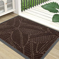 Colorxy Waterproof Doormat, Sturdy Natural Rubber Front Door Mats, Non Slip Low Profile Indoor Outdoor Entrance Mat, Stain Resistant Easy Clean Floor Mat for Patio or Entryway, 71''x47'', Dark Brown