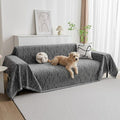 MYSKY HOME Couch Covers for Sofa, Dog Couch Cover Protector, Dark Grey Lines Sofa Covers for Sectional L Shape, Pets Couch Throw Cover Washable Durable Large Couch Cover for Dogs, Cats, 71"X150"