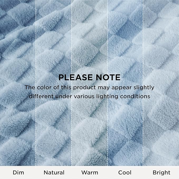 Bedsure GentleSoft Light Blue Throw Blanket for Couch - Super Soft Cozy Blankets Gifts for Kids Girls, Cute Small Fleece Throws for Bedroom Home Decor, 50x70 Inches