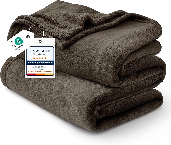 Bedsure GentleSoft Brown Fleece Blankets King Size - Bed Blanket Soft Lightweight Plush Cozy Fuzzy Luxury Microfiber, 108x90 inches