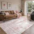 BEIMO Area Rugs 6x9 for Living Room Bedroom, Modern Abstract Machine Washable Rug, Large Soft Low Pile Floor Carpet with Non Slip Backing for Dining Room, Pink/Grey