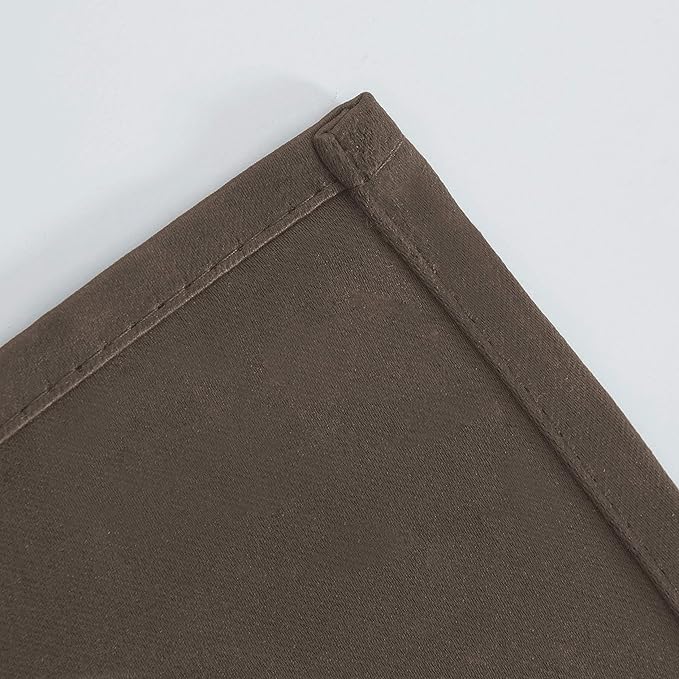 LEMOMO Chocolate Brown Thermal Blackout Curtains/52 x 54 Inch/Set of 2 Panels Room Darkening Curtains for Bedroom