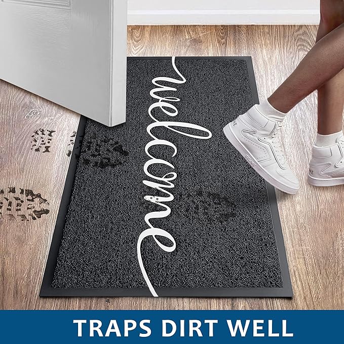 EARTHALL Funny Welcome Mats Outdoor, Front Door Mat for Outside Entry, Doormat Outside/Inside Entrance, Front Door Rugs for Entryway Indoor, Outdoor Mats for Home Entrance, Front Porch Decor 20"x32"