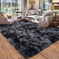9x12 Area Rug for Living Room, Ultra Soft Large Shag Rug for Bedroom, Upgrade Non-Slip Plush Modern Fluffy Carpet for Kids Boys Girls Room Home Decor Aesthetic, Dark Grey
