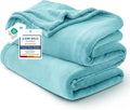 Bedsure GentleSoft Fleece Throw Blanket for Couch River Blue - Lightweight Plush Fuzzy Cozy Soft Blankets and Throws for Sofa, 50x60 inches