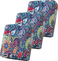 Smiry Printed Couch Cushion Covers, Stretch Soft Couch Covers for Sofa, Washable Non-Slip Sofa Slipcover Furniture Protector for Indoor and Outdoor (3 Pack, Blue Green)