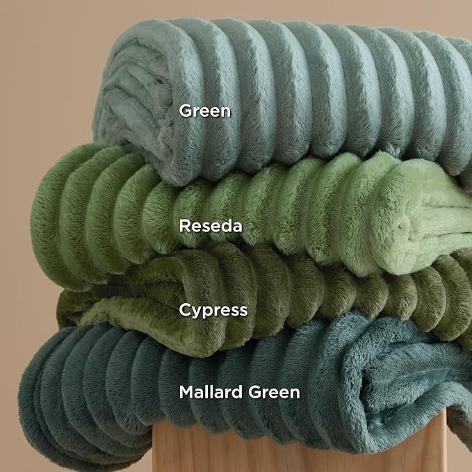 Bedsure GentleSoft King Size Blanket for Bed - Cozy Soft Blankets for Women, Cute Large Fleece Throws for Girls, Sage Green, 108x90 Inches