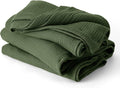 Bedsure 100% Cotton Muslin Blanket King Size for Bed - 4-Layer Breathable and Lightweight Thin Soft Summer Gauze Muslin Blanket for Adults, Olive Green, 108x90 Inches
