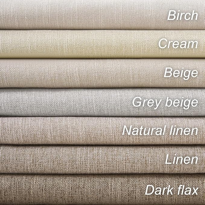 Birch Cream Extra Wide 72 Inches Blackout Curtains for Living Room Ivory Linen Blend Pleated Farmhouse Drapes Back Tab Pleated Rod Pocket Ceiling Track Large Windows Burg (72" Wx90 Lx 1 Panel)