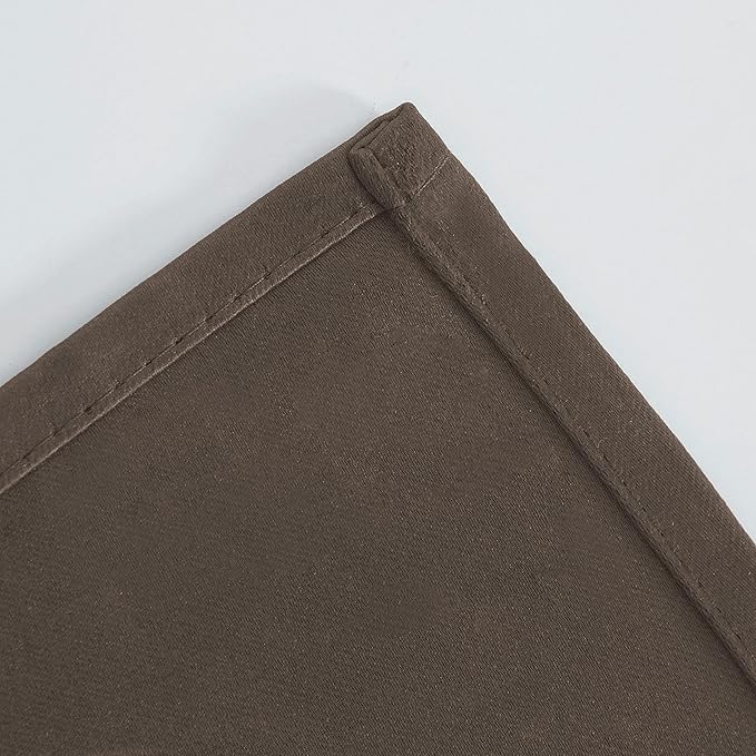 LEMOMO Chocolate Thermal Blackout Curtains/42 x 84 Inch/Set of 2 Panels Room Darkening Curtains for Bedroom
