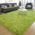 Tepook Super Soft Fluffy Rug for Bedroom, Modern Shaggy Fuzzy Kids Rugs for Living Room, Plush Indoor Nursery Home Decor Dorm Carpet with Non-Slip Bottom, Grass Green, 5 X 8 Feet