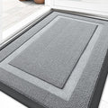 OLANLY Front Door Mat Indoor Outdoor Entrance, Waterproof All-Season, All-Weather Doormat, Sturdy Natural Rubber, Low Profile, Easy Clean Patio Porch Entryway Mat, 35x23, Ash Gray