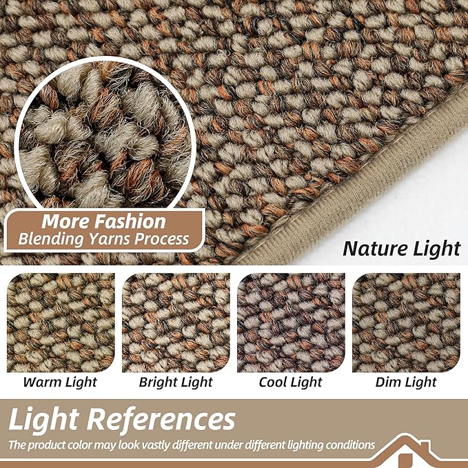 BEQHAUSE Kitchen Rugs 32"x48", Non-Slip Kitchen Mats for Floor, Super Absorbent and Stain Resistant Kitchen Rugs, Machine Washable Rugs for Kitchen, Hallway, Laundry & Sink, Taupe