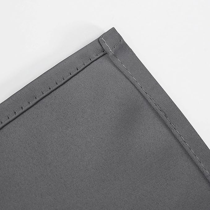 LEMOMO Grey Blackout Curtains/52 x 95 Inch/Set of 2 Panels Thermal Insulated Room Darkening Curtains for Bedroom