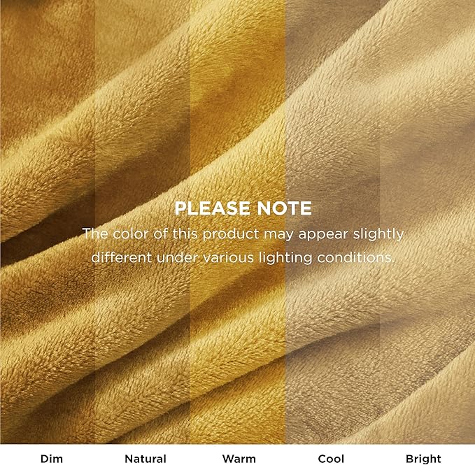 Bedsure GentleSoft Twin XL Fleece Blanket Dorm Bedding - Lightweight Soft Cozy Blankets for Bed, Sofa, Couch, Travel, Camping, Yellow, 66"x90"
