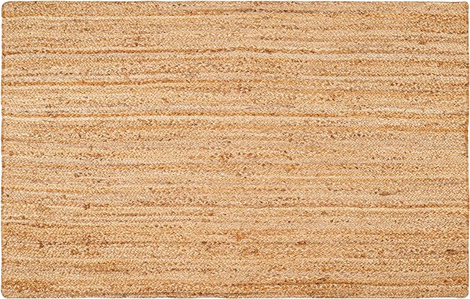 Hausattire Hand Woven Jute Braided Rug, 3'x5' – Natural, Reversible Boho Entry Area Rugs for Kitchen, Living Room I Farmhouse Indoor Outdoor Decorative Floor Rug, 36x60 Inches