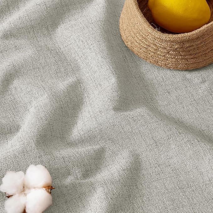 RYB HOME 100% Blackout Cream Curtains, Linen Texture Thermal Insulated Drapes for Bedroom/Living Room/Office/Nuesery, Privacy Farmhouse Full Blackout Window Treatment, W52xL108 Inch Long, 2 Panels