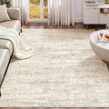 UERMEI 10x14 Area Rug Living Room Rugs - Washable Neutral Modern Abstract Soft Thin Rug Indoor Floor No Slip Rug Carpet for Bedroom Under Dining Table Home Office Decor - Beige/Brown